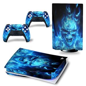 PS5 Skin for Playstation 5 Disk Version, PS5 Console and Controllers Skin Vinyl Sticker Decal Cover – Blue Grimace