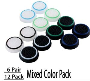 6 Pairs 12 Pcs Silicone Cap Joystick Thumb Grip Protect Cover for Ps3 Ps4 Xbox 360 Xbox One Wii U Game Controllers