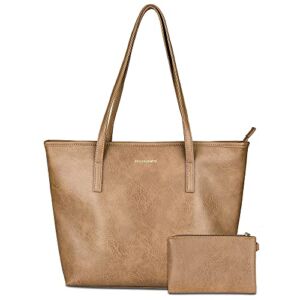 Montana West Tote Bags Large Leather Purses and Handbags for Women Top Handle Shoulder Satchel Hobo Bags B2B-MWC-028KAKI