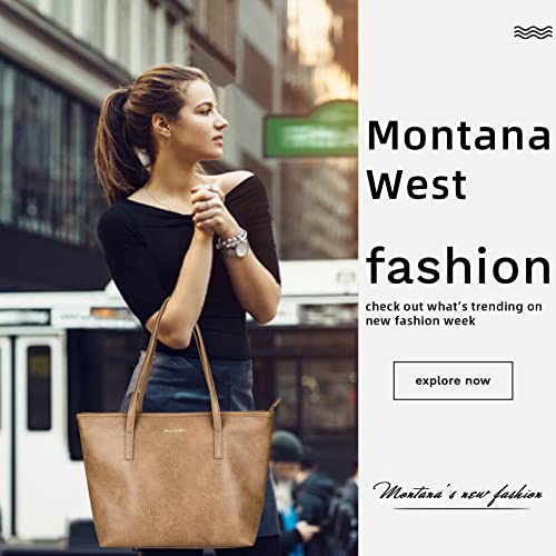 Montana West Tote Bags Large Leather Purses and Handbags for Women Top Handle Shoulder Satchel Hobo Bags B2B-MWC-028KAKI | The Storepaperoomates Retail Market - Fast Affordable Shopping