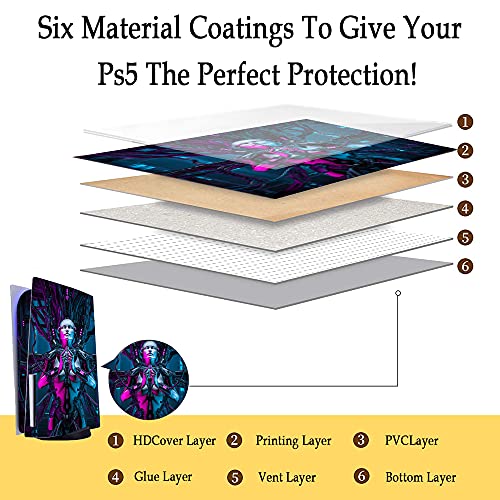 PS5 Skin for Console and Controller,Vinyl Sticker Decal Cover for PlayStation 5, Whole Body Skin Protector Durable, Scratch Resistant, Compatible with Playstation 5 Disk Edition (Queen of Quantum Zen) | The Storepaperoomates Retail Market - Fast Affordable Shopping