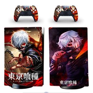 Decal Moments PS5 Digital Edition Console 2 Controllers Full Body Cover Vinyl Skin Decals Stickers for Playstation 5 Digital Console and Controllers Kaneki Ken