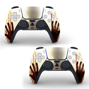Decal Moments PS5 Controllers Skin Covers Vinyl Skin Decals Stickers for Playstation 5 (2 Pack) Zombie