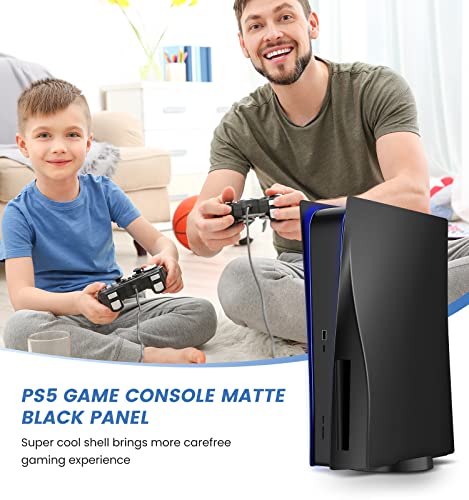 Black PS5 Faceplate Case Cover Customized PS5 Plate for Disc Playstation 5 Console Hard Shell Skin Replacement Cover Plates Matt Black Side Plate for Playstation 5 | The Storepaperoomates Retail Market - Fast Affordable Shopping