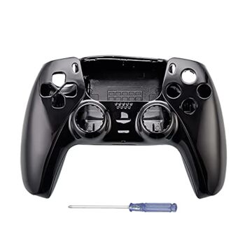 GOTRUTH Replacement Shell for PS5, DIY Replacement Controller Housing Shell Case Set Front and Back Cover for Playstation 5 Dualsense Controllers (Black 1) | The Storepaperoomates Retail Market - Fast Affordable Shopping