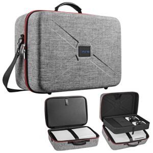Double-Layer Design Protective for ps5 Carrying Case,Hard Shell Have Cushion Padding Travel Storage Bag for Playstation 5 Digital Edition/Disc game Consoles,Waterproof and Shockproof.