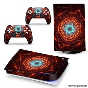 PS5 Silicone Skin Cover, Dustproof Anti-Scratch Anti-Fall Protector Case for Sony Playstation 5 Ultra HD/Digital Edition Console (Digital Edition, Portal Eclipse)