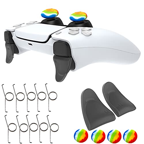Accessories Kit Bundle for PS5 DualSense Controller, 10pcs Spring Trigger + 4pcs Silicone Thumb Grips Joystick Caps + 1pair L2 R2 Trigger Extender for Playstation 5 Controller | The Storepaperoomates Retail Market - Fast Affordable Shopping