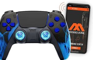 “Blue Fire” SMART Rapid Fire Controller Compatible with PS5 Custom Modded Controller all shooter games & more