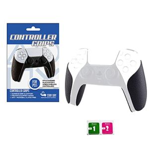 HIGOPLAY Controller Grips for PS5 Anti-Skid Sweat-Absorbent Controller Grips Soft Rubber Pads Handle Grips Sticker for Playstation 5 Controller