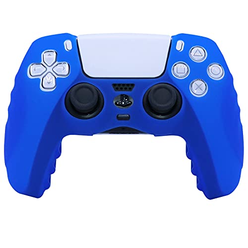 PS5 Controller Skins RALAN,Silicone Controller Cover Skin Protector Compatible for PS5 Controller (Black Thumb Grip x 8 ,Cap Cover x4) (Blue) | The Storepaperoomates Retail Market - Fast Affordable Shopping