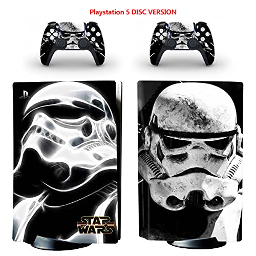 PS5 Skin Sticker for Console and 2 Controllers Full Body Wrap Vinyl Decal Protective Cover Faceplate for Star-wars Stormtrooper Compatible with Sony PlayStation 5 Disk Edition, white | The Storepaperoomates Retail Market - Fast Affordable Shopping