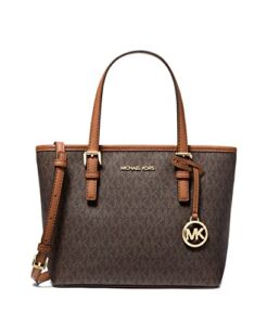 Michael Kors XS Carry All Jet Set Travel Womens Tote (brown sig)