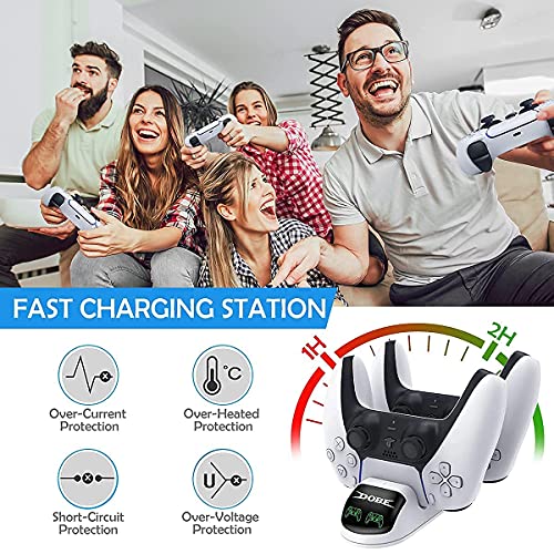 EGM PS5 Charging Station Dual Controller Charging Stand,PS5 Charging Station White Led Indicator,Suitable for Sony Dualsense Controller,PS5 Upgraded On/Off Switch,Playstation 5 Console for Family | The Storepaperoomates Retail Market - Fast Affordable Shopping