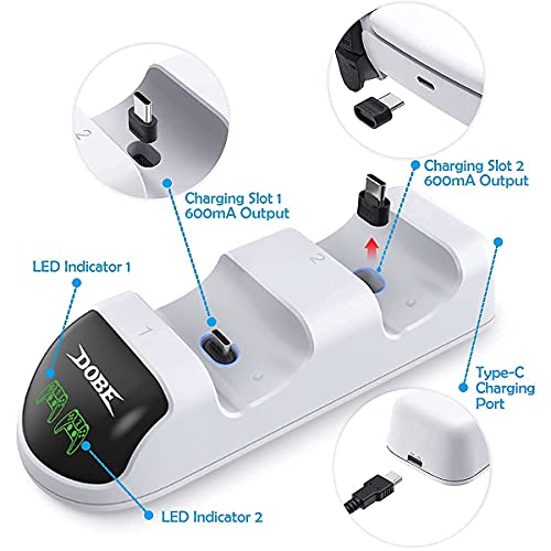 EGM PS5 Charging Station Dual Controller Charging Stand,PS5 Charging Station White Led Indicator,Suitable for Sony Dualsense Controller,PS5 Upgraded On/Off Switch,Playstation 5 Console for Family | The Storepaperoomates Retail Market - Fast Affordable Shopping