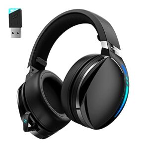 Kofire UG-06 Wireless Gaming Headset for PS4 PS5 PC, 30H Playtime, Low Latency, Noise Cancelling Over Ear Bluetooth Gaming Headphones with Dual Mic, 3D Surround Sound, RGB Lighting