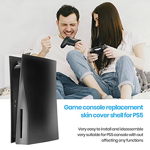 CFPL-CG PS5 Console Faceplate, Hard Shockproof Playstation 5 Face Plate Shell Skin Case, ABS Anti-Scratch Dustproof PS5 Console Plate Replacement Side Plate for PS5 Disc Edition – Black (Black) | The Storepaperoomates Retail Market - Fast Affordable Shopping