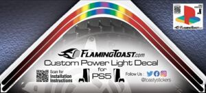 PS5 Power Light Decal and Underlay Sticker Combo – Playstation 5 – (Double Rainbow)