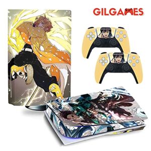 GilGames Decals Skin for Playstation 5, Vinyl Protector Wrap Full Set Faceplate Protective Cover Stickers Kit Console and Controller (Disk Edition) (Anime 20)
