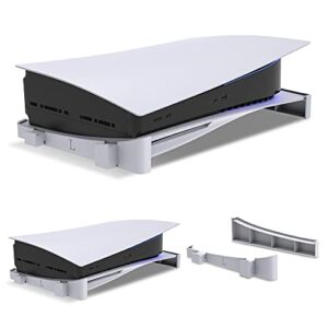 Horizontal Stand for PS5 Disc/Digital Edition, Console Lay Down Stand for PS5 with Adjustable Snap-in Bracket and Nonslip Rubber Feet, Gaming Accessories Kit Compatible with Playstation 5