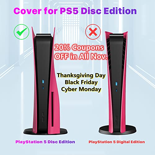 Cosmic Red PS5 Faceplates for PS5 Plates: PlayStation 5 Cover Hard Shockproof Side Case, ABS Anti-Scratch Dustproof Cover PS5 Shell Replacement, Accessories for PS5 Console Disc Edition | The Storepaperoomates Retail Market - Fast Affordable Shopping