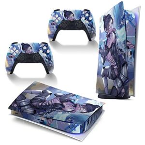 ZHENGJC Wraith_Apex Legends PS5 Controller Skin Vinyl Sticker Decal Cover for Playstation 5 Console and Controllers, White, One size