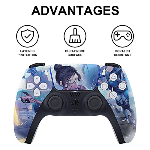 ZHENGJC Wraith_Apex Legends PS5 Controller Skin Vinyl Sticker Decal Cover for Playstation 5 Console and Controllers, White, One size | The Storepaperoomates Retail Market - Fast Affordable Shopping