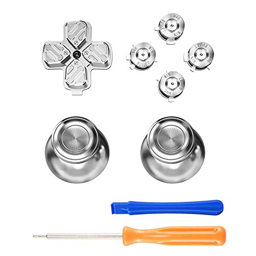 eXtremeRate Silver Metal Thumbsticks Dpad ABXY Buttons for PS5 Controller, Custom Replacement Aluminum Analog Thumbsticks & Action Buttons & Direction Keys for PS5 Controller – Controller NOT Included | The Storepaperoomates Retail Market - Fast Affordable Shopping