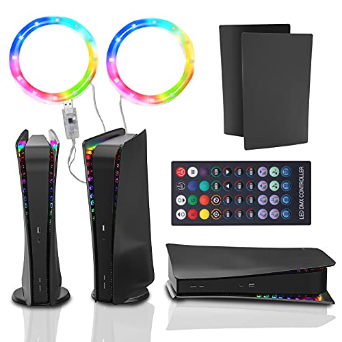 PS5 Accessories, PS5 Black Plates Digital Edition and PS5 LED Strip Lights with Remote Control | The Storepaperoomates Retail Market - Fast Affordable Shopping