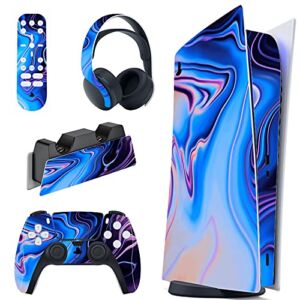 PlayVital Origin of Chaos Full Set Skin Decal for PS5 Console Digital Edition, Sticker Vinyl Decal Cover for PS5 Controller & Charging Station & Headset & Media Remote