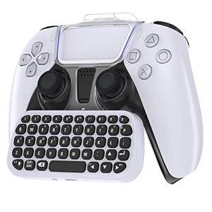 Controller Keyboard for PS5 Controller, Bluetooth 3.0 Mini Portable Gamepad Chatpad Message Keyboard Compatible with PS5 controller with Clip Holder