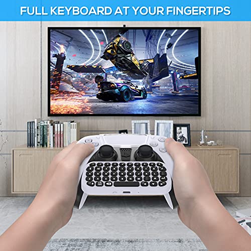 Controller Keyboard for PS5 Controller, Bluetooth 3.0 Mini Portable Gamepad Chatpad Message Keyboard Compatible with PS5 controller with Clip Holder | The Storepaperoomates Retail Market - Fast Affordable Shopping