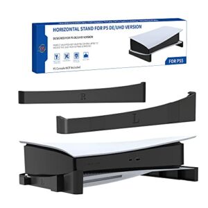 JDDWIN PS5 Horizontal Stand,compatible with Playstation 5 Disc & Digital Editions,PS5 Base Stand,Designed for PS5 DE/UHD Version PS5 Accessories (Black)