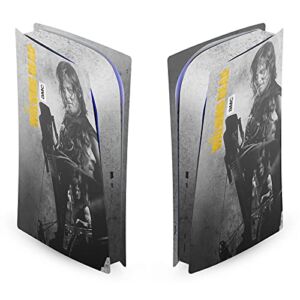 Daryl Double Exposure Daryl Dixon Graphics Vinyl Faceplate Sticker Gaming Skin Case Cover Compatible with Sony Playstation 5 PS5 Digital Edition Console