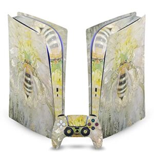 Head Case Designs Officially Licensed Stephanie Law Bee Art Mix Vinyl Faceplate Sticker Gaming Skin Case Cover Compatible with Sony Playstation 5 PS5 Digital Edition Console and DualSense Controller