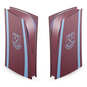 Head Case Designs Officially Licensed West Ham United FC Jersey 2020/21 Home Kit Matte Vinyl Faceplate Sticker Gaming Skin Case Cover Compatible with Sony Playstation 5 PS5 Digital Edition Console