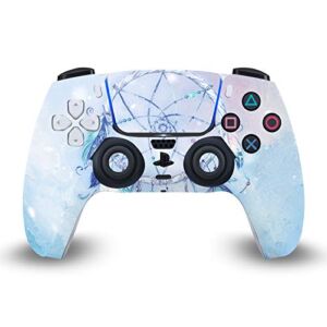 Head Case Designs Officially Licensed Simone Gatterwe Blue Dreamcatcher Art Mix Vinyl Faceplate Sticker Gaming Skin Decal Cover Compatible with Sony Playstation 5 PS5 DualSense Controller