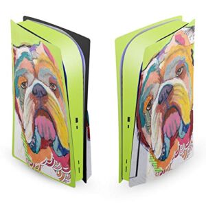 Head Case Designs Officially Licensed Michel Keck Bulldog Art Mix Vinyl Faceplate Sticker Gaming Skin Case Cover Compatible with Sony Playstation 5 PS5 Disc Edition Console