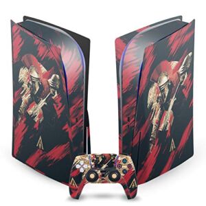 Alexios with Spear Odyssey Artwork Matte Vinyl Faceplate Sticker Gaming Skin Case Cover Compatible with Sony Playstation 5 PS5 Disc Edition Console & DualSense Controller