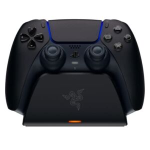 Razer Quick Charging Stand for PlayStation 5: Quick Charge – Curved Cradle Design – Matches PS5 DualSense Wireless Controller – One-Handed Navigation – USB Powered – Black (Controller Sold Separately)