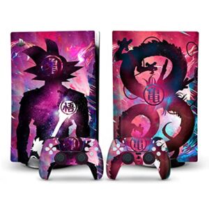 PS5 Skin Disc Edition Anime Console and Controller Accessories Cover Skins Wraps Fan Art Design for Playstation 5 Disc Version