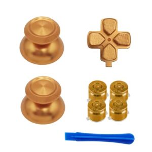 Metal Buttons for PS5 Controller ABXY Buttons Replacement Aluminum Analog Thumbsticks Action Buttons and Direction Keys