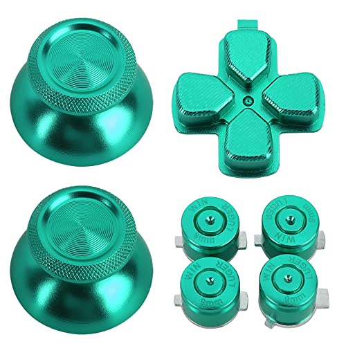 TOMSIN Metal Buttons Replacement Kit for PS5 Controller – Aluminum Thumbsticks & O X Square Triangle & Dpad Buttons Accessories Compatible with Dualsense Controller (Green) | The Storepaperoomates Retail Market - Fast Affordable Shopping
