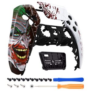 eXtremeRate Clown Hahaha Touchpad Front Housing Shell Compatible with ps5 Controller, DIY Replacement Shell Custom Touch Pad Cover Faceplate Compatible with ps5 Controller