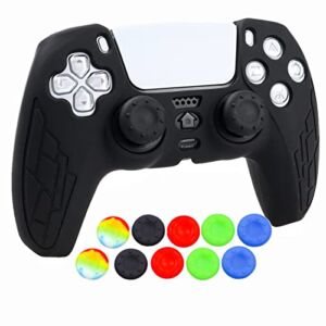 Silicone Skin for Ps5 Controller, 1pc Anti-Slip Shell Cover Case with 10 Joystick Grips for Playsation 5 Controller Wireless Gamepad(PS5 Controller #8)