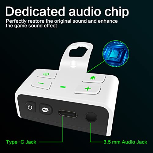 Stereo Headset Adapter Compatible with PS5 Controller,Sound Enhancer with 3.5 mm Audio Jack White | The Storepaperoomates Retail Market - Fast Affordable Shopping