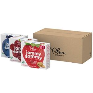 Plum Organics Sandwich Bars | Jammy Sammy | Variety Pack | 6 Count | Organic Snack for Kids, Toddlers