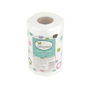 OsoCozy Flushable Diaper Liners Small 5 x 12 Inches Per Sheet, 100 Sheets Per Roll