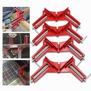 Corner Clamps for Woodworking, 90 Degree Clamps 4Pcs Corner Clamp Right Angle Clamp Carpenter Square Woodworking Tools for DIY Framing, Shelving, Welding, Fish-tanks, Cabinets