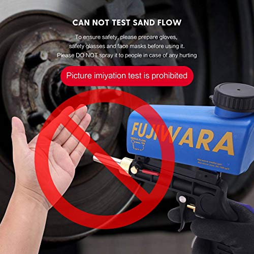 FUJIWARA Sand Blaster Gun Kit, Sandblaster with 2 Replaceable Tips Quick Connect, Works with All Blasting Abrasives–Professional Handheld Machine for Metal Rust Remove, Blue | The Storepaperoomates Retail Market - Fast Affordable Shopping